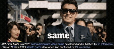 A Man In A Suit And Tie Is Standing In Front Of A Crowd Of People With The Word Same Written Below Him GIF