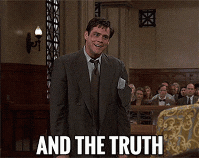 A Man In A Suit And Tie Is Standing In Front Of A Crowd With The Words And The Truth Written Below Him GIF