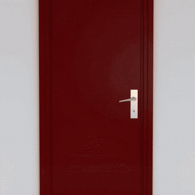 A Man In A Suit And Tie Is Standing In Front Of An Open Door GIF