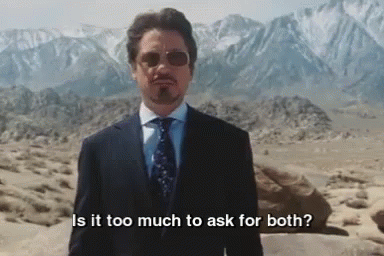 A Man In A Suit And Tie Is Standing In The Desert With Mountains In The Background And Asking Is It Too Much To Ask For  GIF