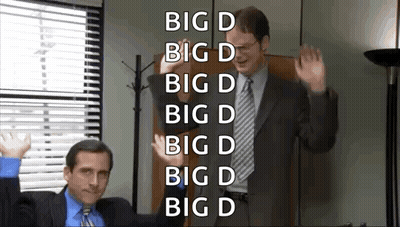 A Man In A Suit And Tie Is Standing Next To Another Man In A Suit And Tie And They Are Waving Their Hands . GIF