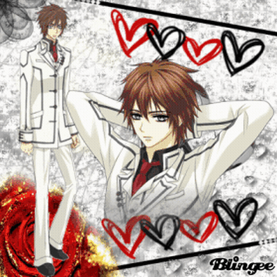 A Man In A Suit And Tie Is Surrounded By Hearts And Roses GIF