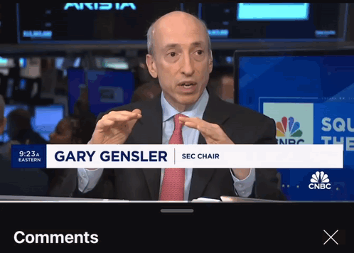 A Man In A Suit And Tie Is Talking On A Cnbc Channel GIF