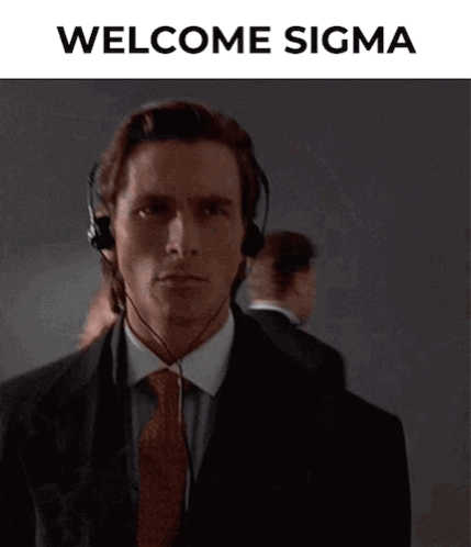 A Man In A Suit And Tie Is Wearing Headphones And Says Welcome Sigma GIF