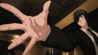 A Man In A Suit And Tie Reaches Out With His Hand GIF