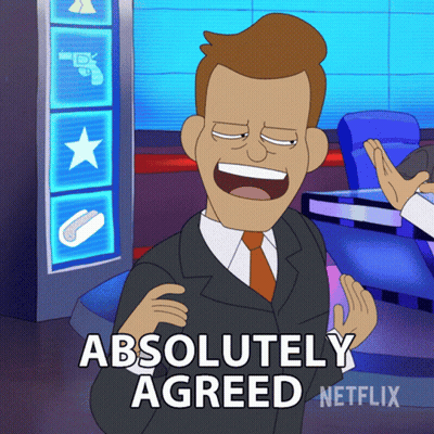 A Man In A Suit And Tie Says Absolutely Agreed On Netflix GIF