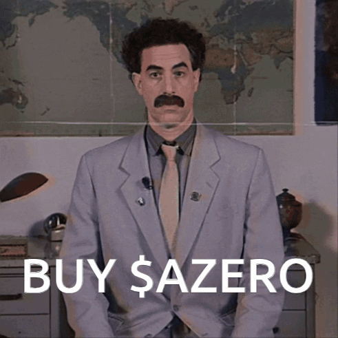 A Man In A Suit And Tie Says " Buy $ Azero " GIF