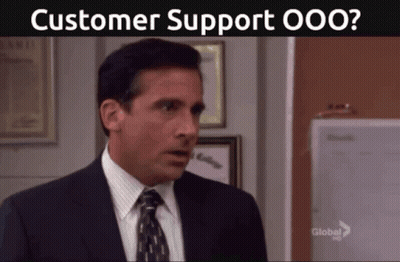 A Man In A Suit And Tie Says Customer Support GIF