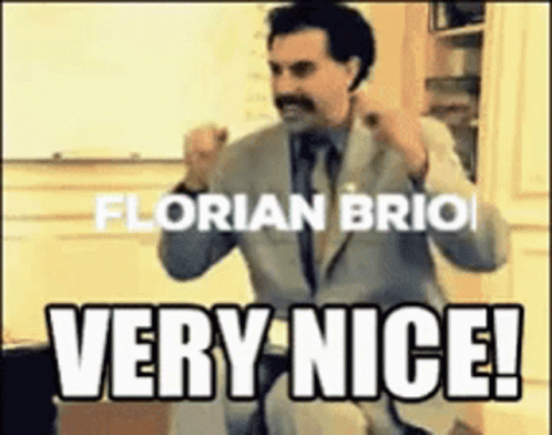 A Man In A Suit And Tie Says Florian Brioi Very Nice GIF