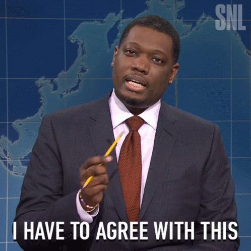 A Man In A Suit And Tie Says " I Have To Agree With This " In Front Of A Map GIF