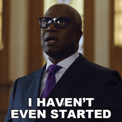 A Man In A Suit And Tie Says I Haven T Even Started GIF