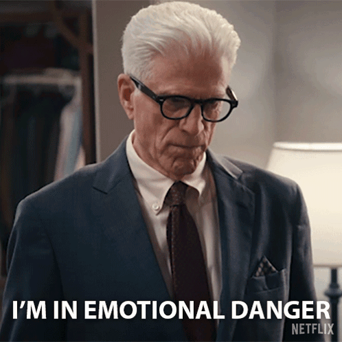 A Man In A Suit And Tie Says I 'M In Emotional Danger Netflix GIF