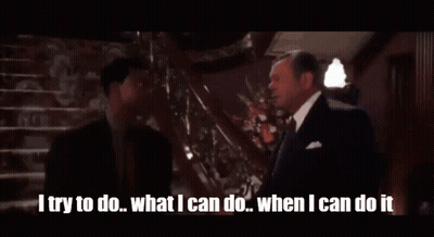 A Man In A Suit And Tie Says " I Try To Do What I Can Do ... When I Can Do It " GIF