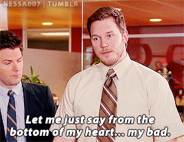 A Man In A Suit And Tie Says " Let Me Just Say From The Bottom Of My Heart ... My Bad " GIF