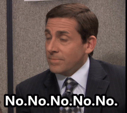 A Man In A Suit And Tie Says No.no.no.no.no GIF