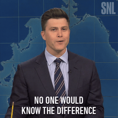 A Man In A Suit And Tie Says No One Would Know The Difference In Front Of A Map GIF