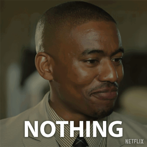 A Man In A Suit And Tie Says Nothing On A Netflix Ad GIF