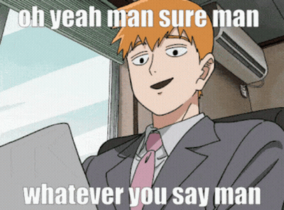 A Man In A Suit And Tie Says Oh Yeah Man Sure Man GIF