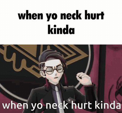 A Man In A Suit And Tie Says When Yo Neck Hurt Kinda GIF
