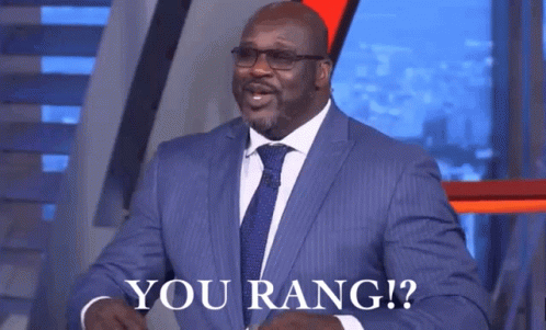 A Man In A Suit And Tie Says You Rang ? GIF