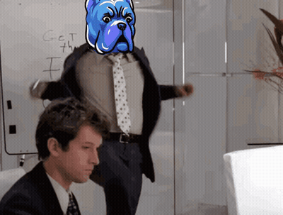 A Man In A Suit And Tie Stands In Front Of A White Board That Says " Get " On It GIF