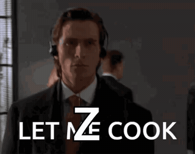 A Man In A Suit And Tie With Headphones On Says Let Me Cook GIF