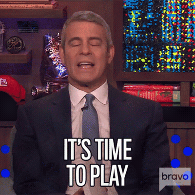 A Man In A Suit And Tie With His Eyes Closed Says It 'S Time To Play GIF