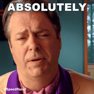 A Man In A Suit And Tie With The Words Absolutely Above Him GIF