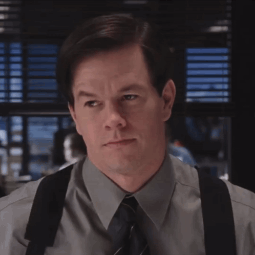 A Man In A Suit And Tie With The Words Maybe Maybe Not Maybe Fu On The Bottom GIF