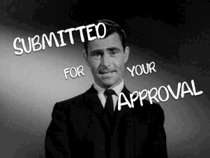A Man In A Suit And Tie With The Words Submitted For Your Approval Surrounding Him GIF