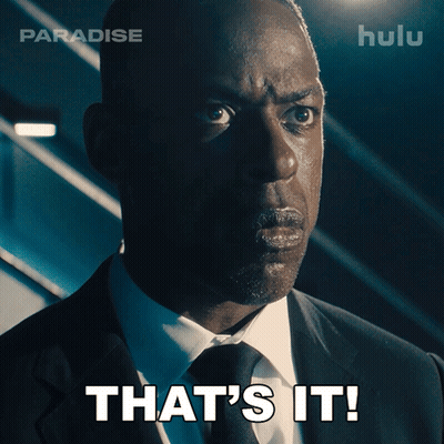 A Man In A Suit And Tie With The Words That 'S It On His Face GIF
