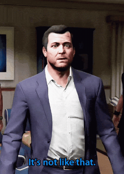 A Man In A Suit And White Shirt Says It 'S Not Like That GIF