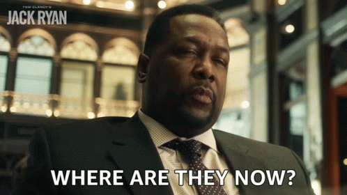 A Man In A Suit Is Asking Where Are They Now GIF