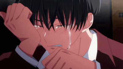 A Man In A Suit Is Crying With A Tear Running Down His Cheek GIF