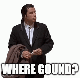 A Man In A Suit Is Holding A Jacket And Says Where Gound . GIF