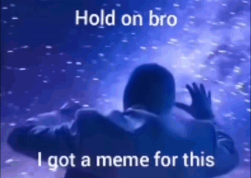 A Man In A Suit Is Looking Out A Window With The Words Hold On Bro I Got A Meme For This . GIF