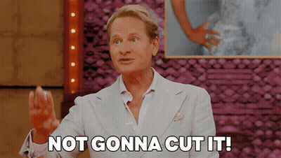 A Man In A Suit Is Saying Not Gonna Cut It GIF