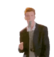 A Man In A Suit Is Singing Into A Microphone And Dancing . Sticker