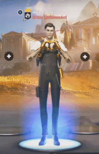 A Man In A Suit Is Standing In Front Of A Screen That Says Hamgerdr On It GIF