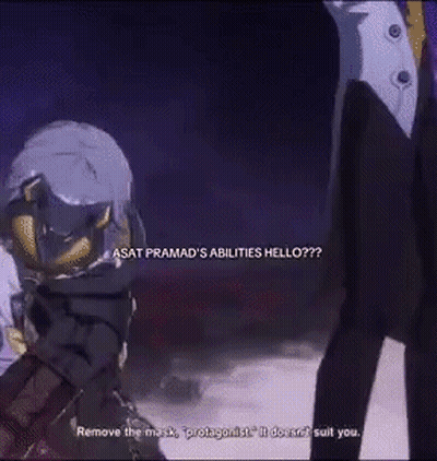 A Man In A Suit Is Talking To A Woman In A Hijab While Holding A Gun . GIF
