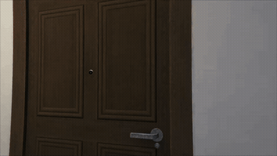 A Man In A Suit Knocks On A Door GIF