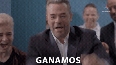 A Man In A Suit Says Ganamos In Spanish GIF
