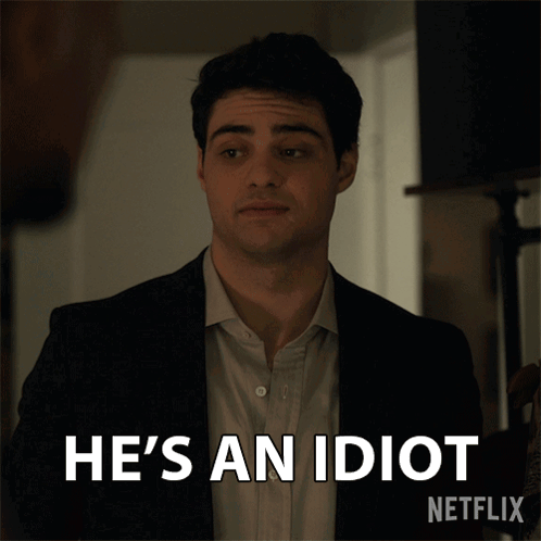 A Man In A Suit Says He 'S An Idiot Netflix GIF
