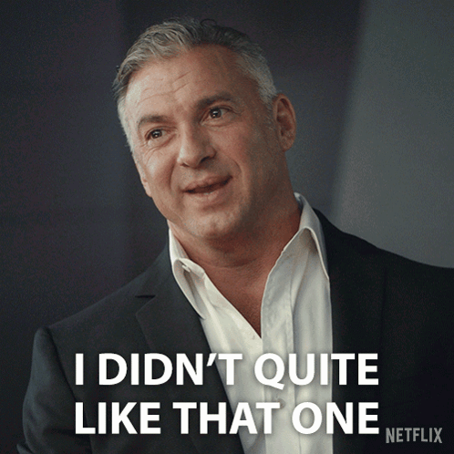 A Man In A Suit Says I Didn 'T Quite Like That One GIF