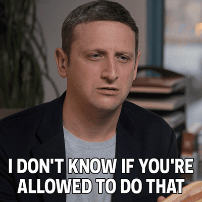 A Man In A Suit Says I Don T Know If You Re Allowed To Do That GIF
