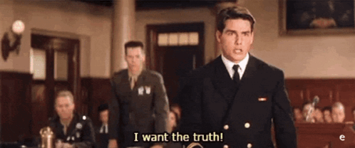 A Man In A Suit Says I Want The Truth In A Courtroom GIF
