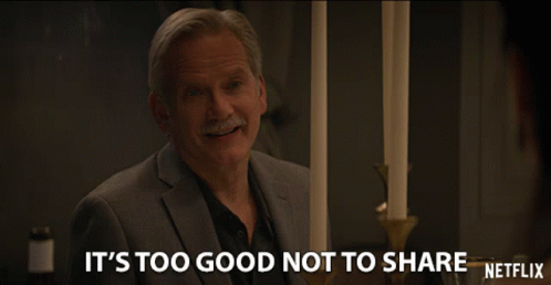 A Man In A Suit Says It 'S Too Good Not To Share On Netflix GIF