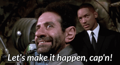 A Man In A Suit Says Let 'S Make It Happen Cap 'N ' GIF