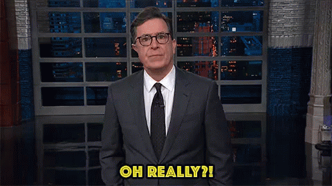 A Man In A Suit Says Oh Really GIF