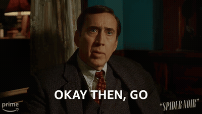 A Man In A Suit Says " Okay Then Go " GIF